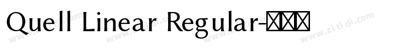 Quell Linear Regular字体转换